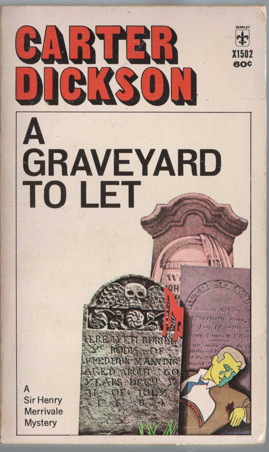 Carter Dickson  A GRAVEYARD TO LET front book cover image