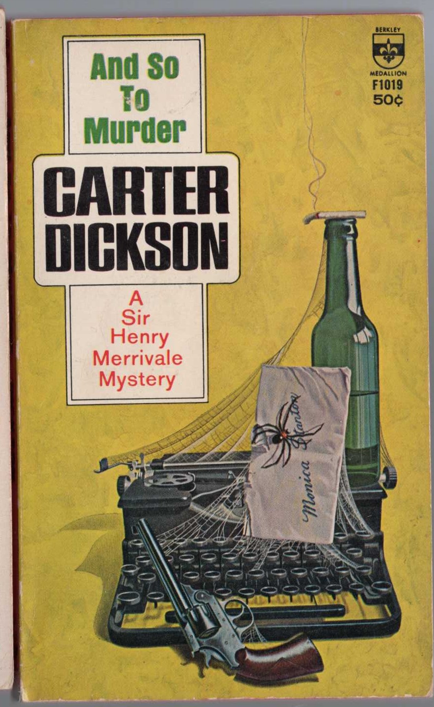 Carter Dickson  AND SO TO MURDER front book cover image