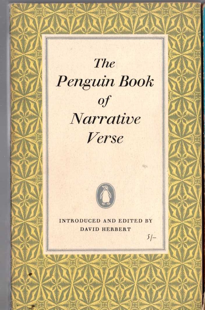 David Herbert (introduces_and_edits) THE PENGUIN BOOK OF NARRATIVE VERSE front book cover image