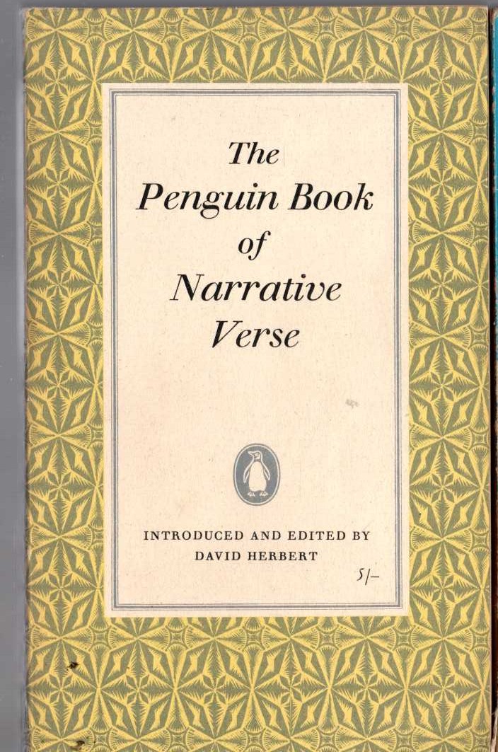 David Herbert (introduces_and_edits) THE PENGUIN BOOK OF NARRATIVE VERSE front book cover image
