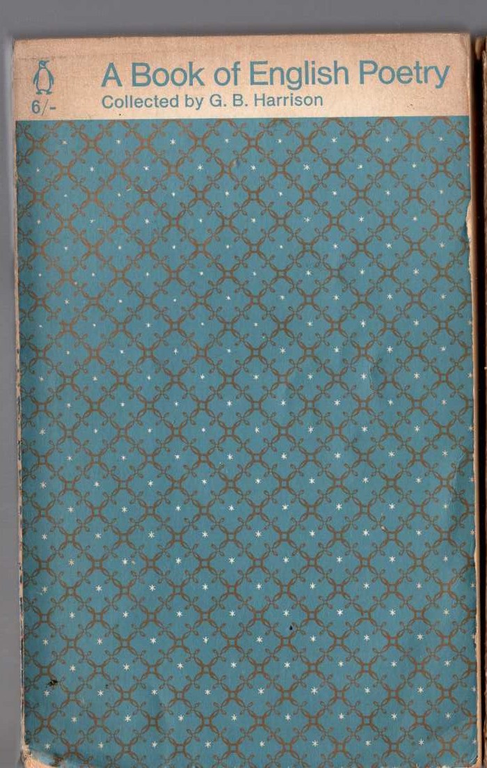 G.B. Harrison (collects) A BOOK OF ENGLISH POETRY front book cover image