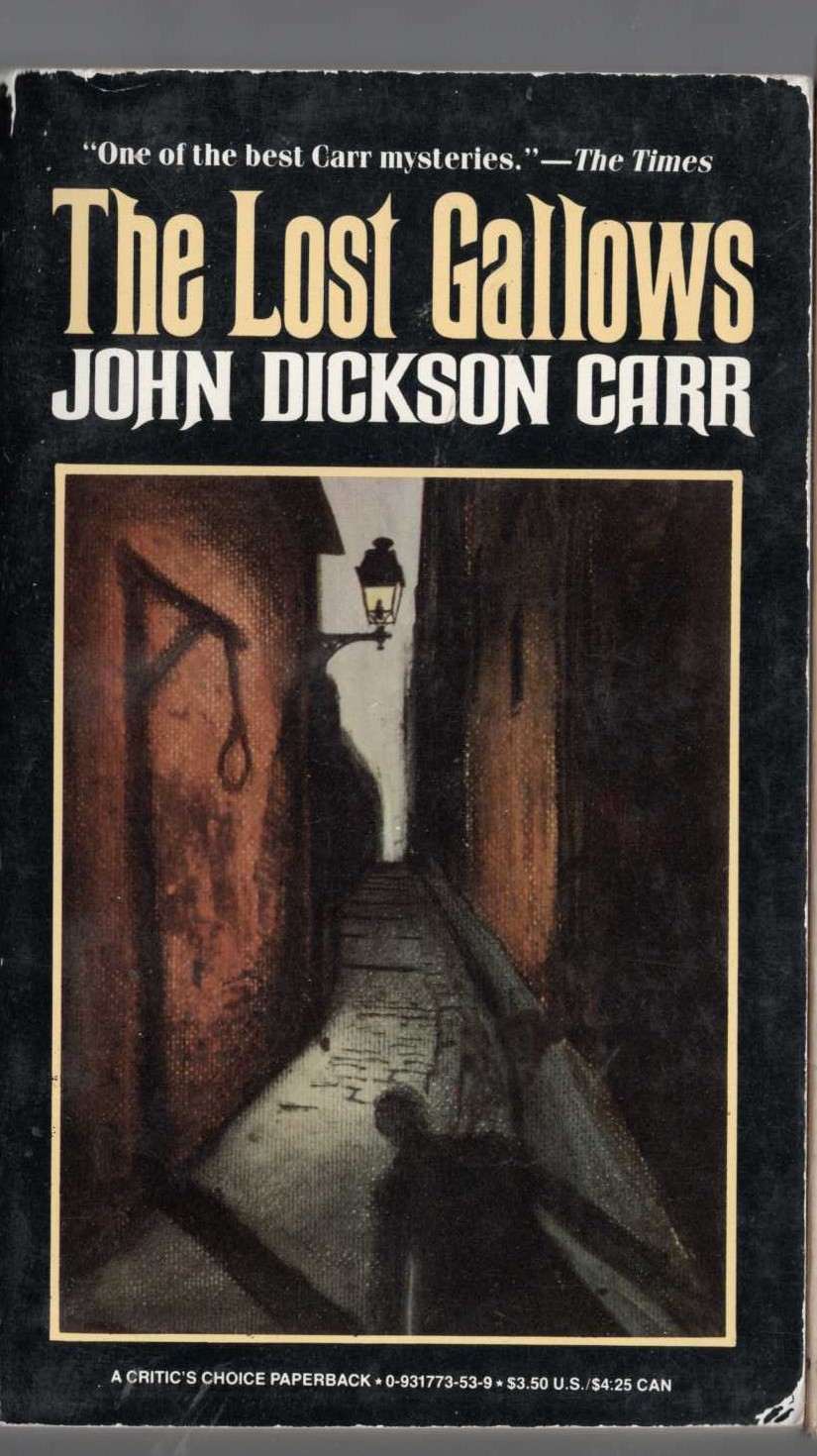 John Dickson Carr  THE LOST GALLOWS front book cover image