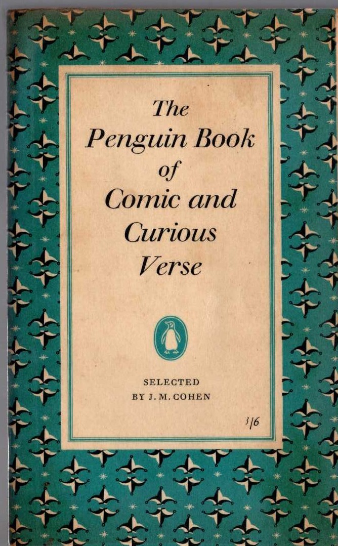 J.M. Cohen (selects) THE PENGUIN BOOK OF COMIC AND CURIOUS VERSE front book cover image