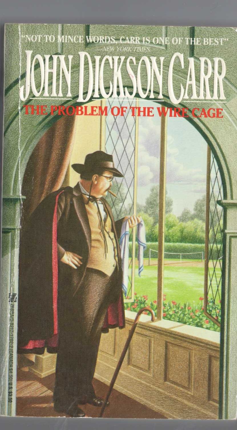John Dickson Carr  THE PROBLEM OF THE WIRE CAGE front book cover image