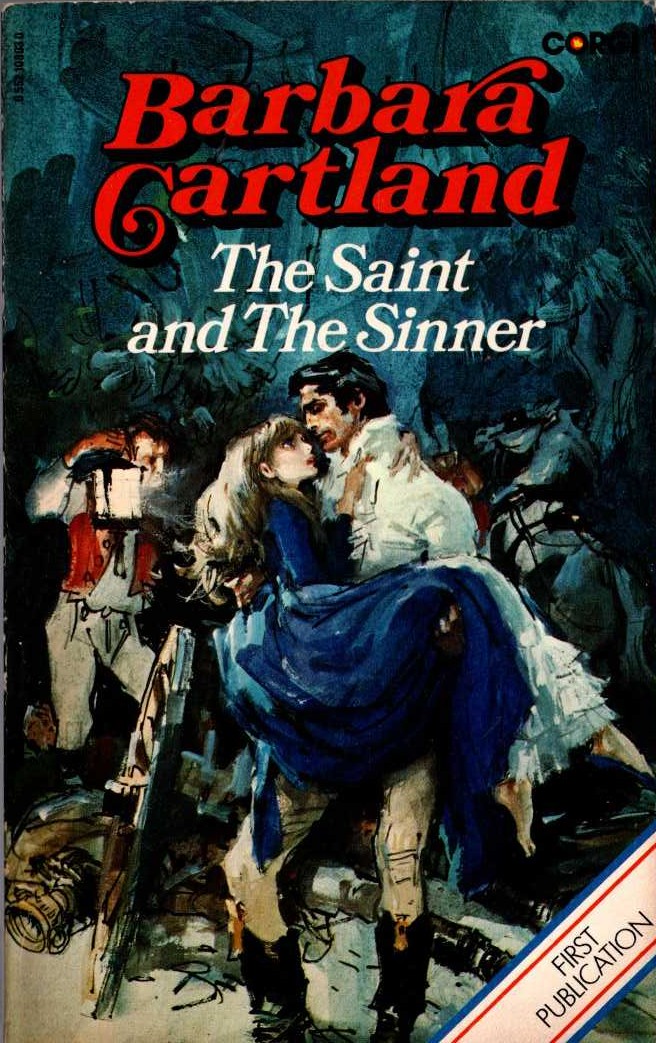 Barbara Cartland  THE SAINT AND THE SINNER front book cover image