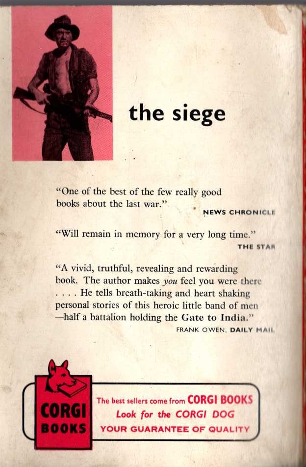 Arthur Campbell  THE SIEGE magnified rear book cover image