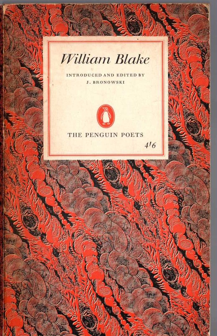 J. Bronowski (introduces_and_edits) WILLIAM BLAKE. Poetry front book cover image