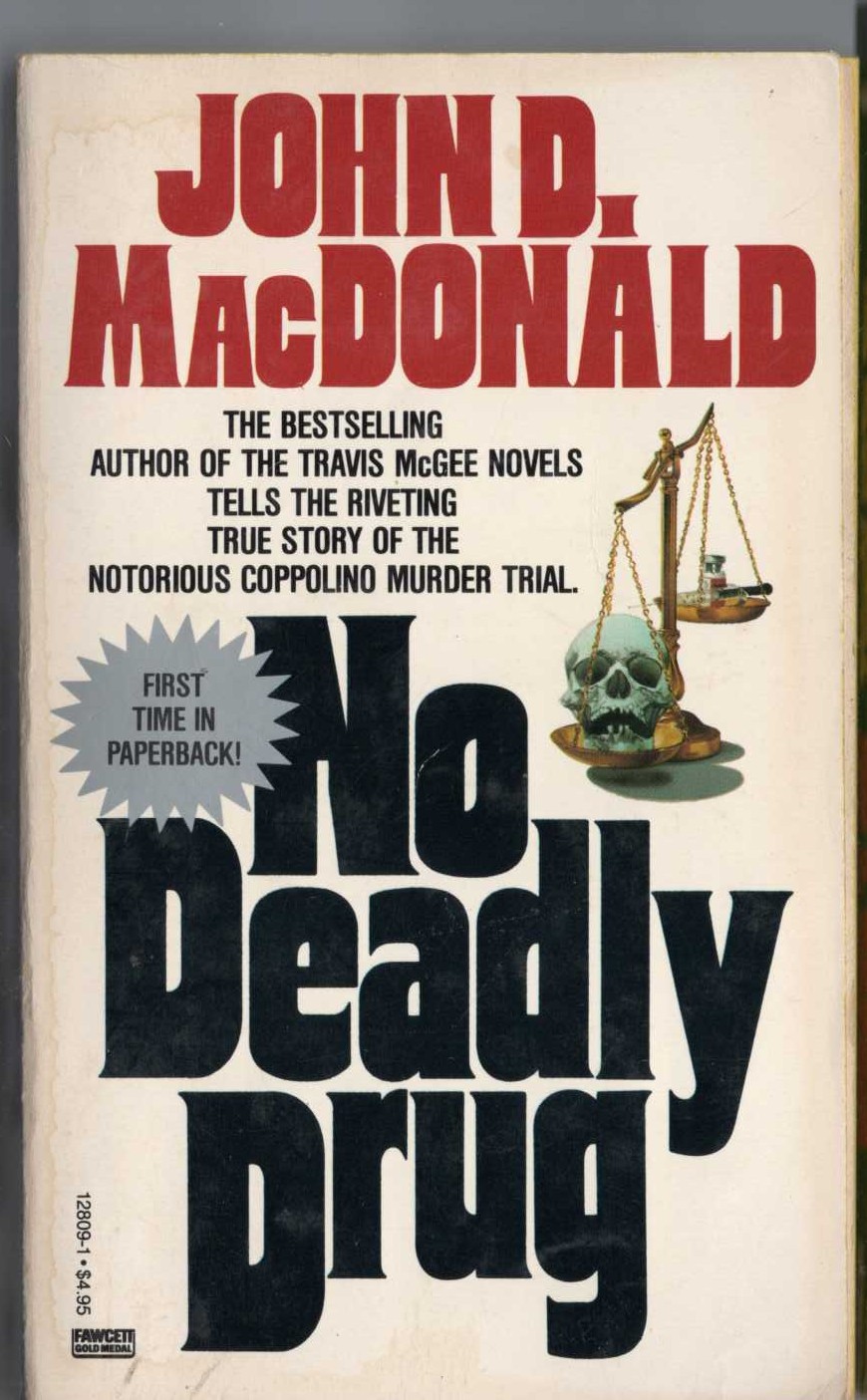 John D. MacDonald  NO DEADLY DRUG front book cover image