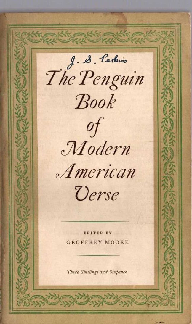 Geoffrey Moore (edits) THE PENGUIN BOOK OF MODERN AMERICAN VERSE front book cover image