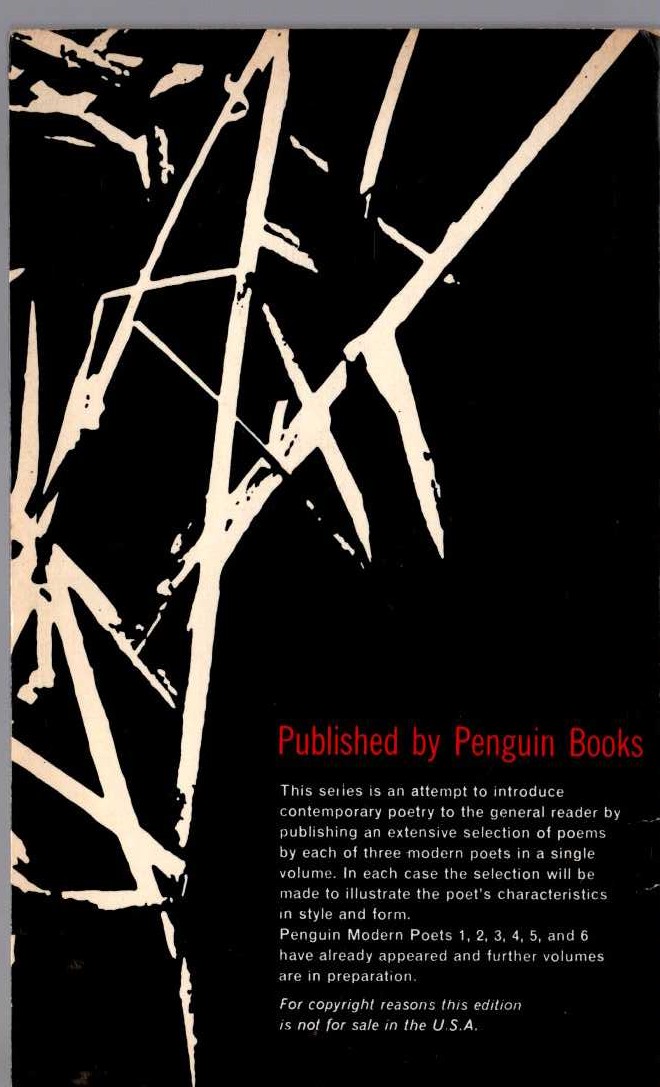 PENGUIN MODERN POETS 7 magnified rear book cover image
