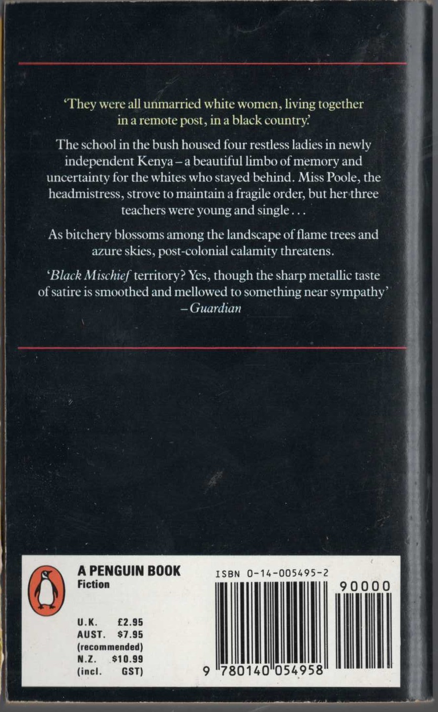 Paul Theroux  GIRLS AT PLAY magnified rear book cover image