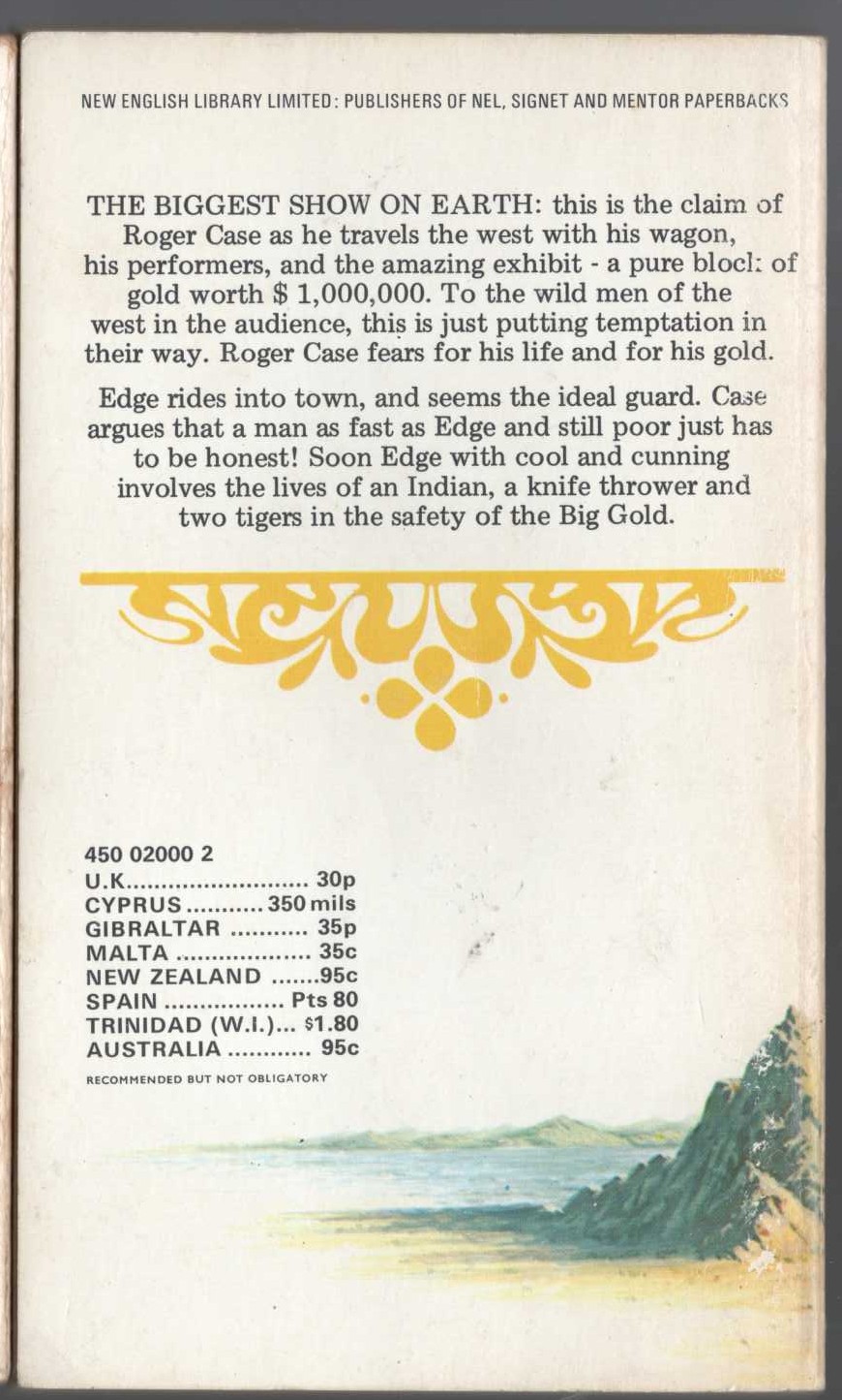 George G. Gilman  EDGE 14: THE BIG GOLD magnified rear book cover image