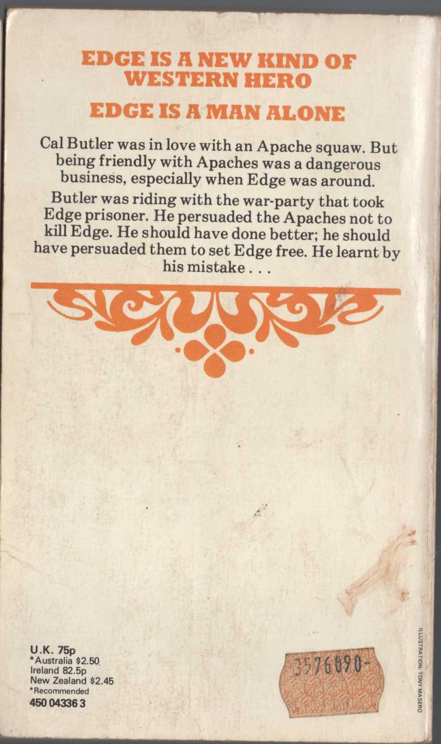 Piers Anthony  THE RING magnified rear book cover image