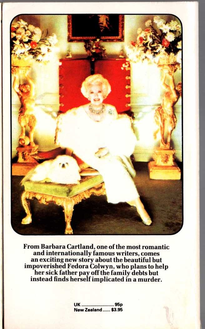 Barbara Cartland  A PORTRAIT OF LOVE magnified rear book cover image