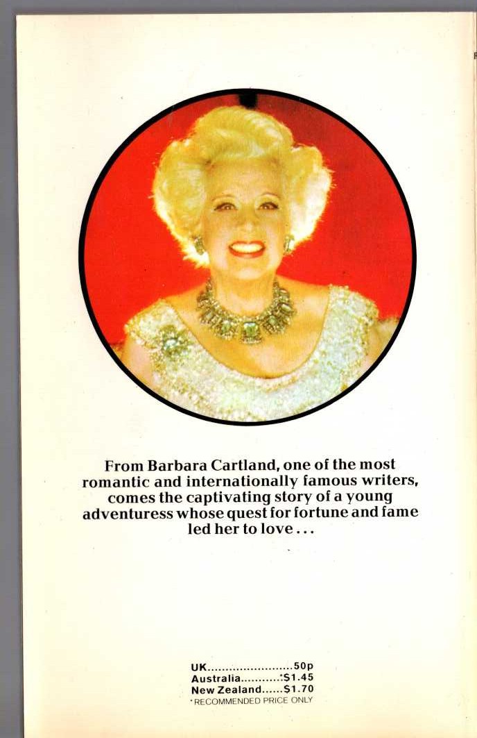 Barbara Cartland  THE HEART TRIUMPHANT magnified rear book cover image