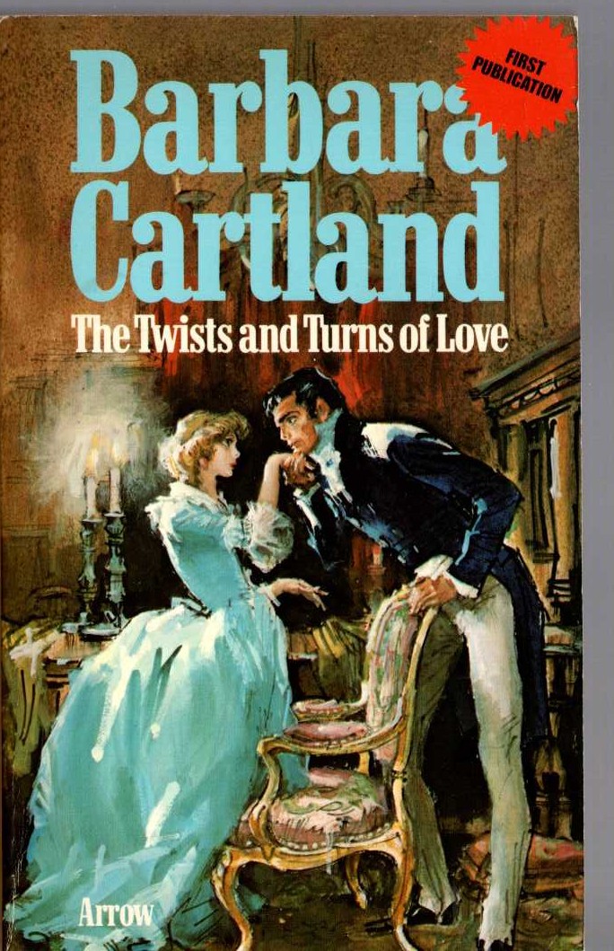 Barbara Cartland  THE TWISTS AND TURNS OF LOVE front book cover image