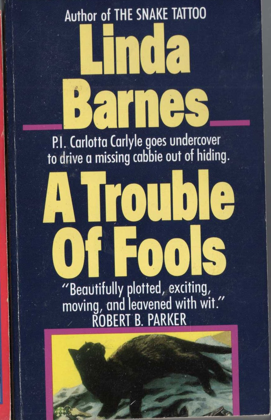 Linda Barnes  A TROUBLE OF FOOLS front book cover image