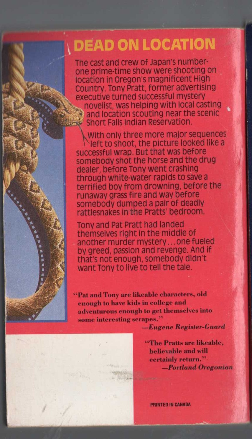 Bernie Lee  MURDER WITHOUT RESERVATION magnified rear book cover image