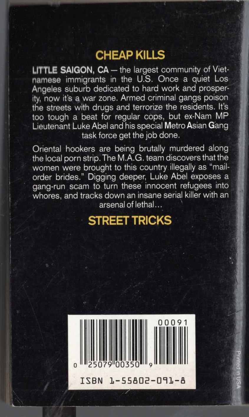 Nicholas Cain  LITTLE SAIGON #3: STREET TRICKS magnified rear book cover image