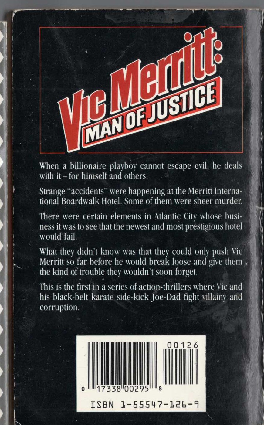 Jake Cafferty  VIC MERRITT. MAN OF JUSTICE: DEATH ON THE BOARDWALK magnified rear book cover image