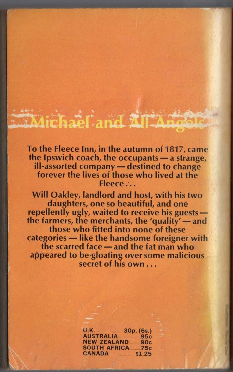 Norah Lofts  MICHAEL AND ALL ANGELS magnified rear book cover image