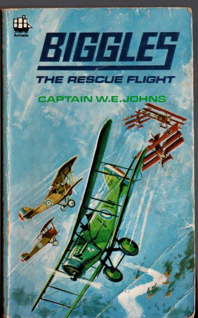 Captain W.E. Johns  BIGGLES - THE RESCUE FLIGHT front book cover image
