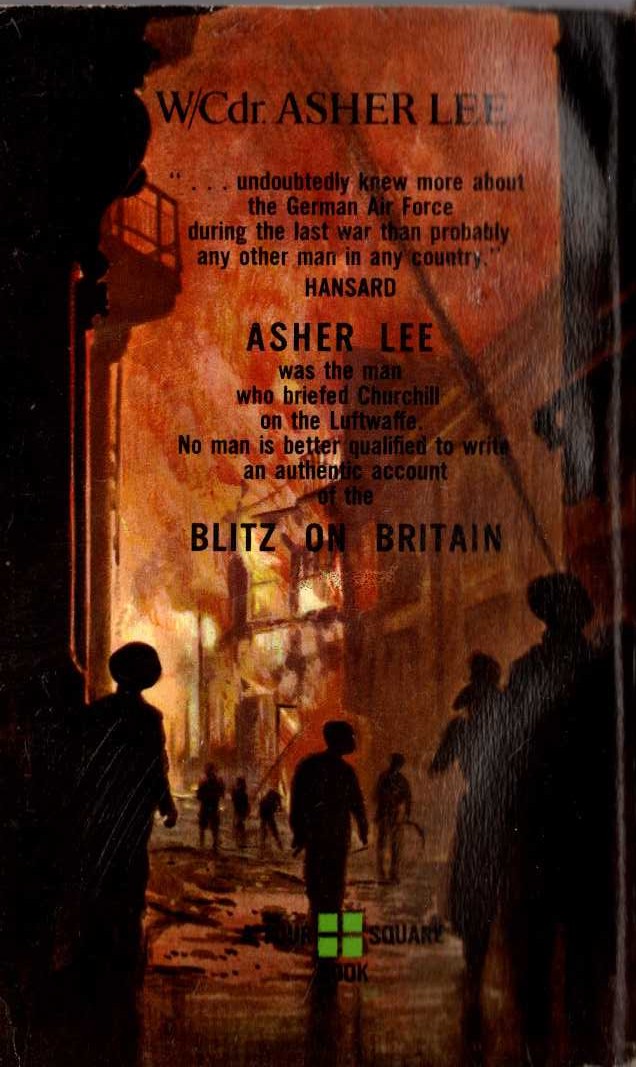 Asher Lee  BLITZ ON BRITAIN magnified rear book cover image