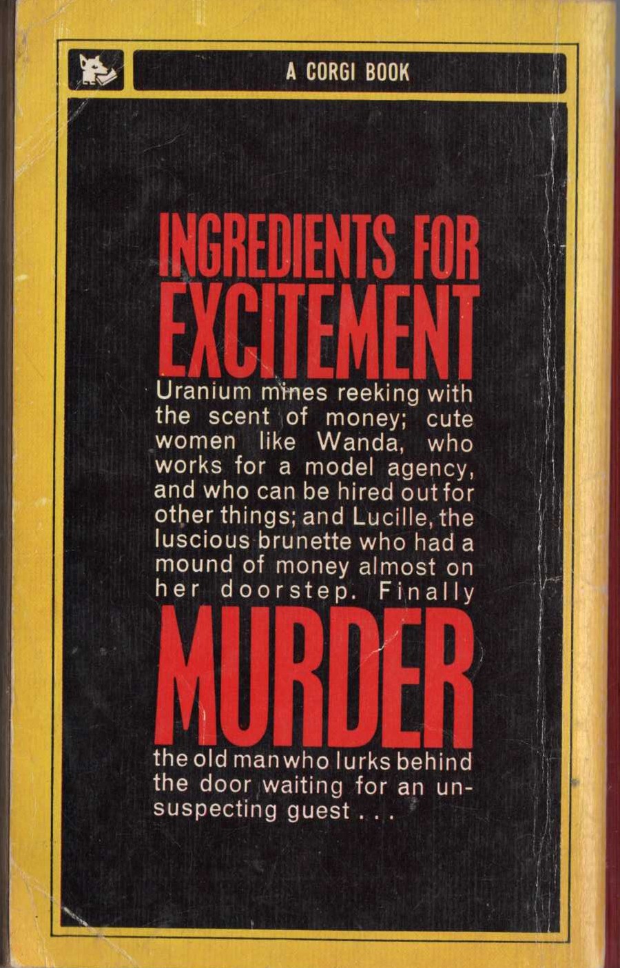 A.A. Fair  YOU CAN DIE LAUGHING magnified rear book cover image