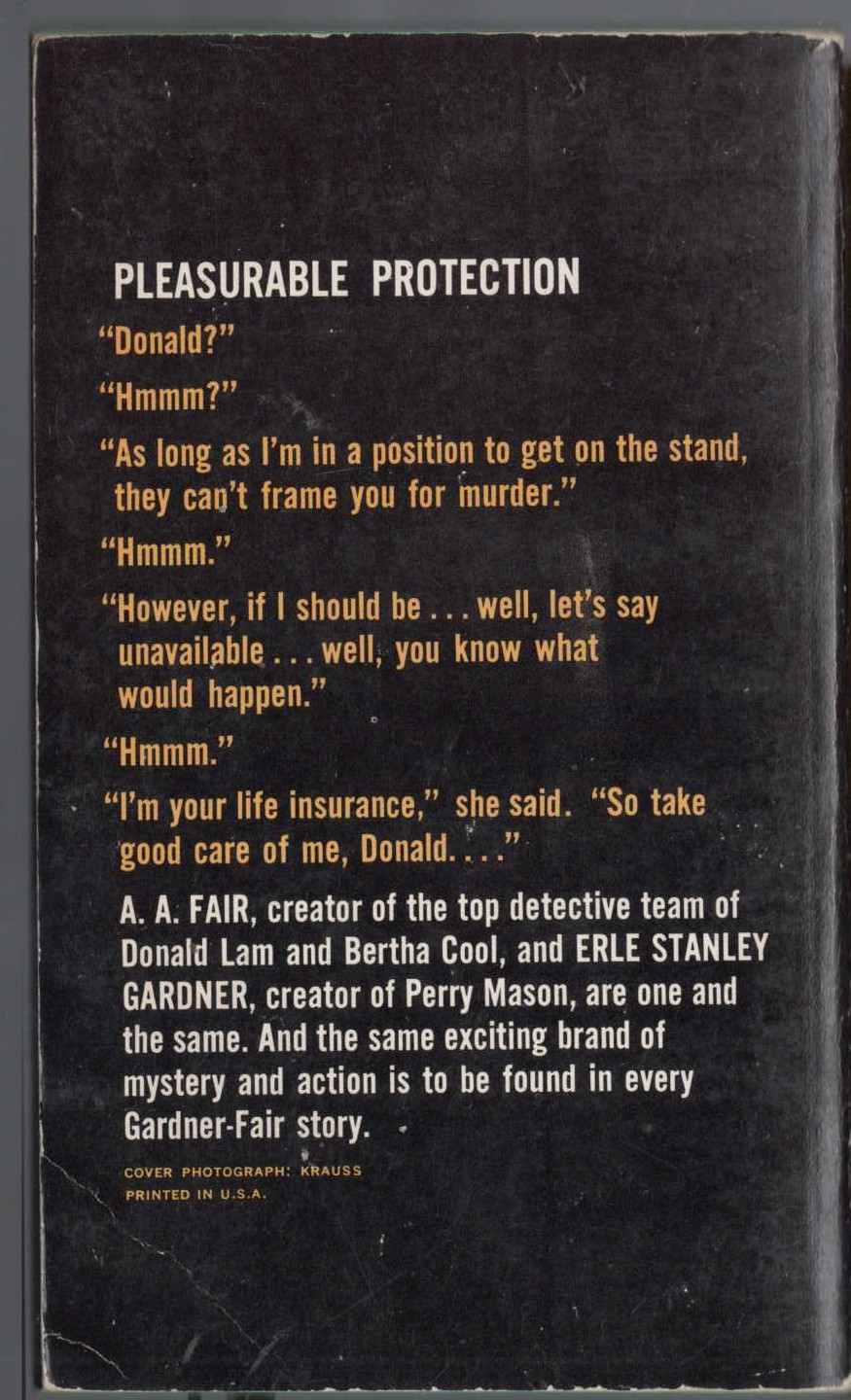 A.A. Fair  WIDOWS WEAR WEEDS magnified rear book cover image