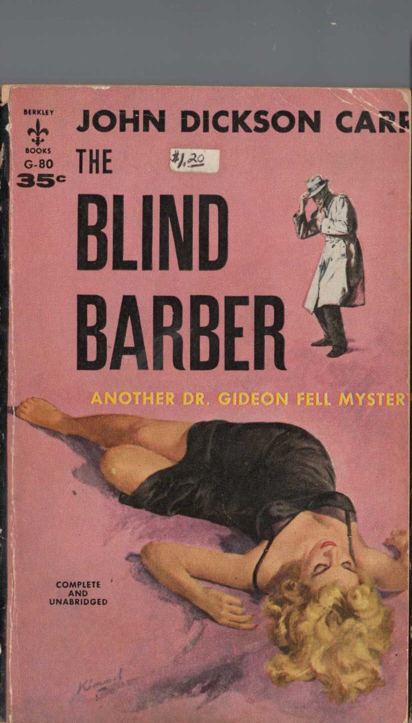 John Dickson Carr  THE BLIND BARBER front book cover image