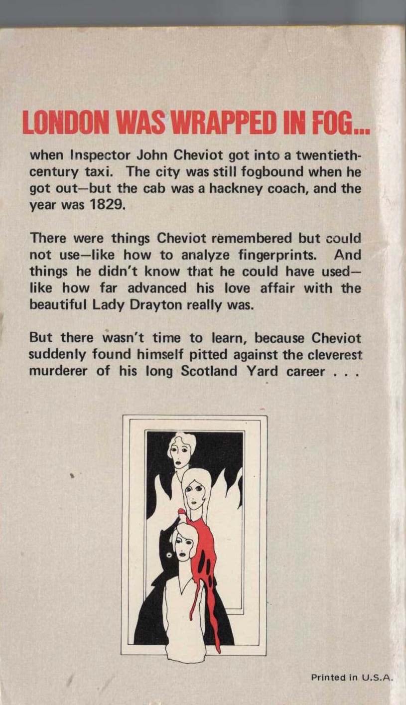 John Dickson Carr  FIRE, BURN! magnified rear book cover image