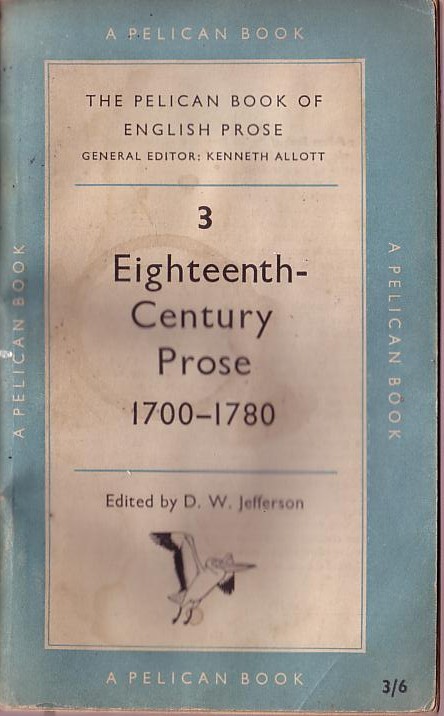 D.W. Jefferson (edits) EIGHTEENTH-CENTURY PROSE 1700-1780 front book cover image