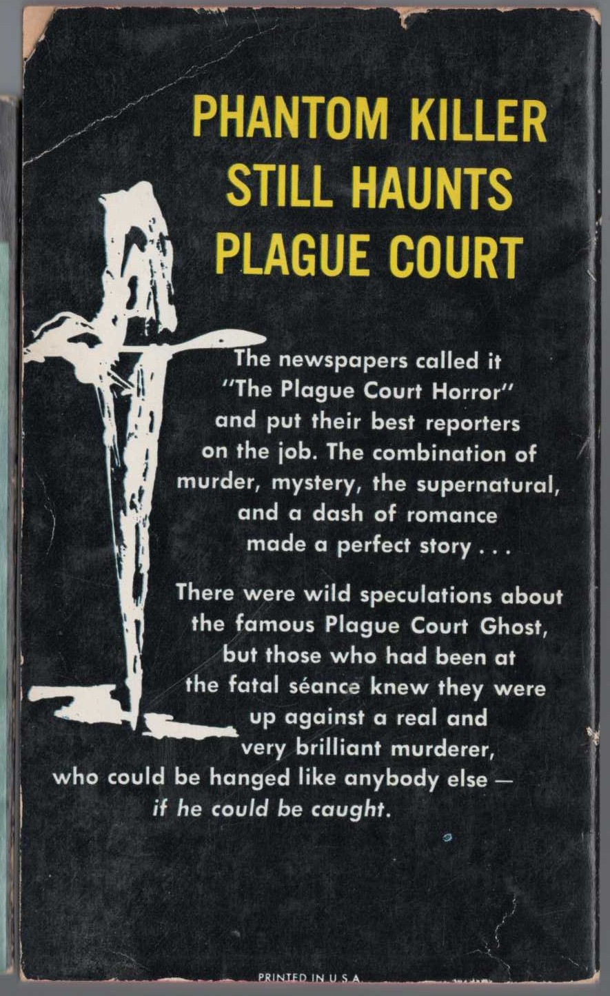 Carter Dickson  THE PLAGUE COURT MURDERS magnified rear book cover image