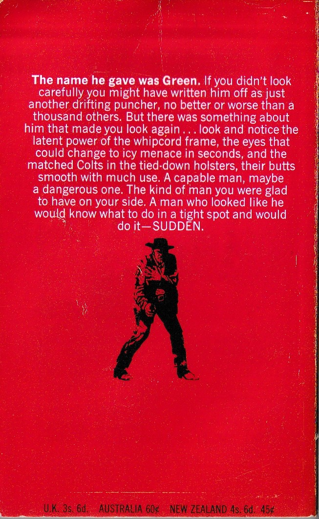 Frederick H. Christian  SUDDEN - TROUBLESHOOTER magnified rear book cover image