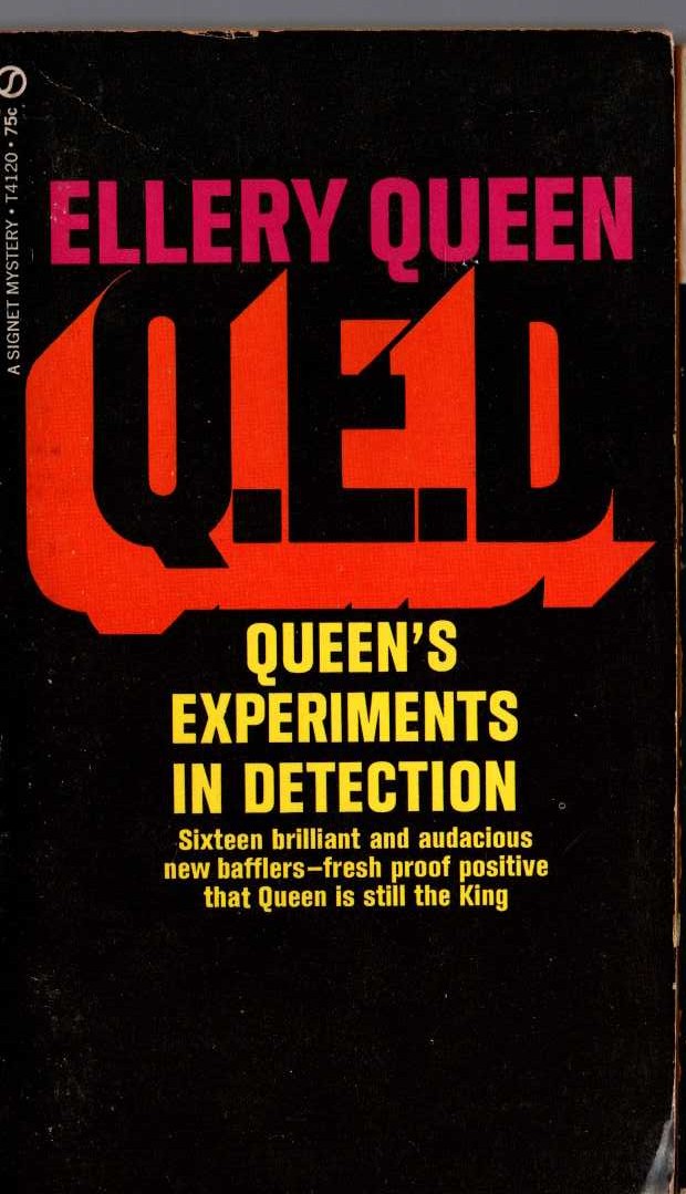 Ellery Queen  Q.E.D. (Queen's Experiments in Detection) front book cover image