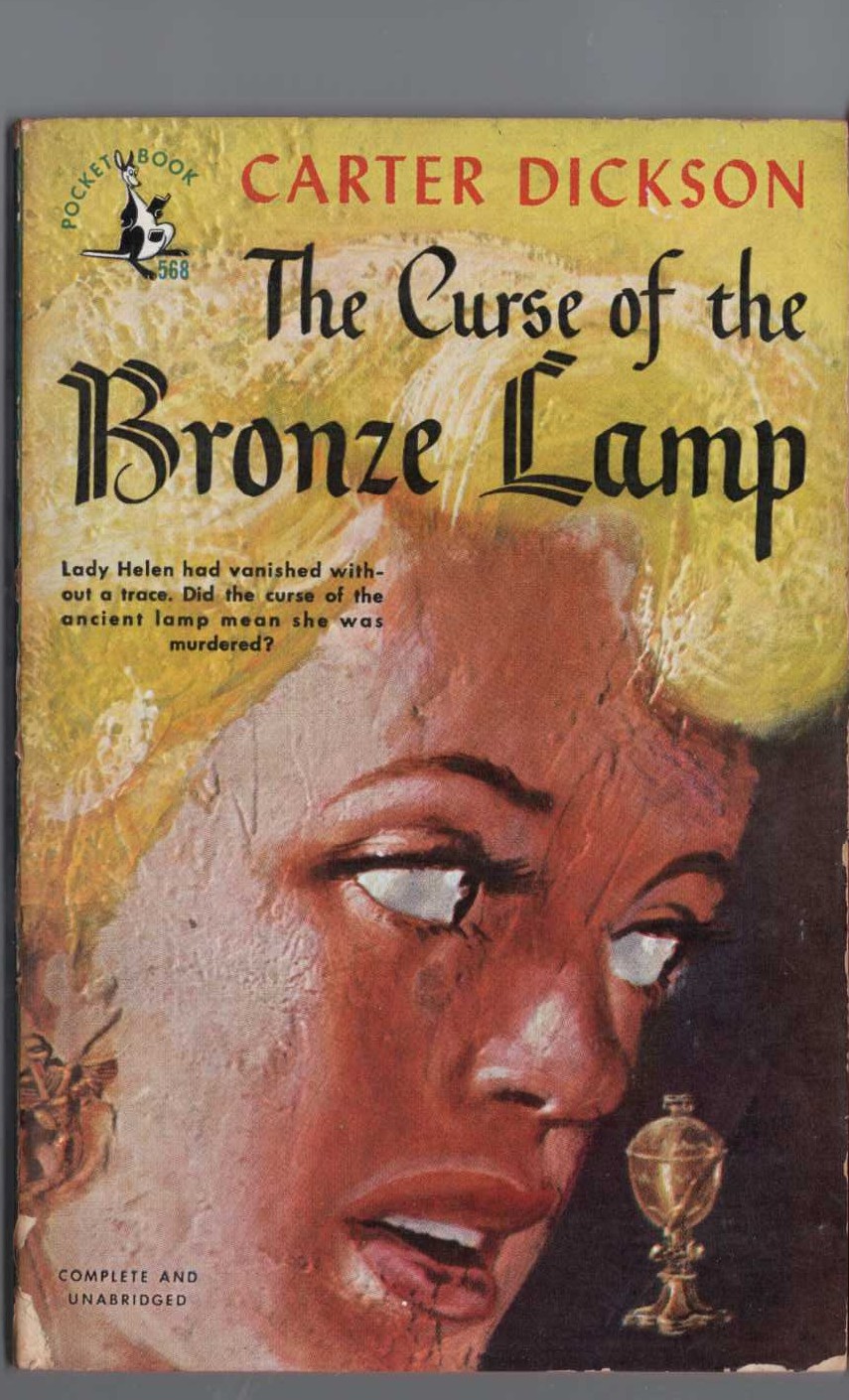 Carter Dickson  THE CURSE OF THE BRONZE LAMP front book cover image