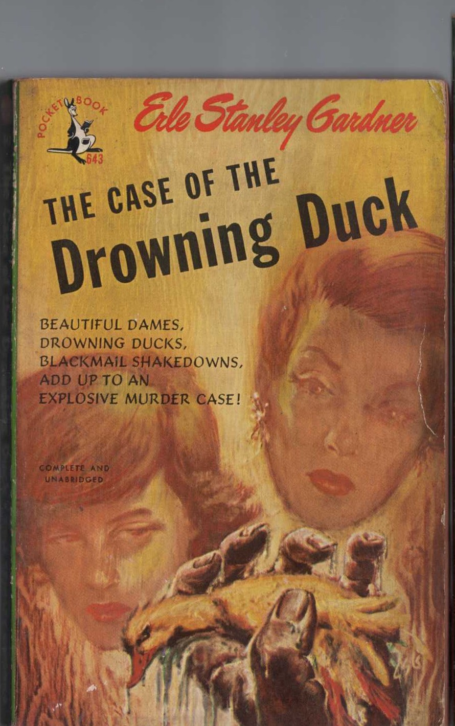 Erle Stanley Gardner  THE CASE OF THE DROWNING DUCK front book cover image