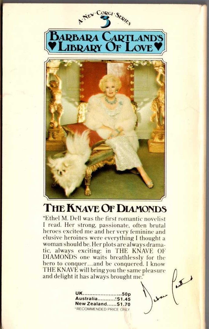 Ethel M. Dell  THE KNAVE OF DIAMONDS magnified rear book cover image