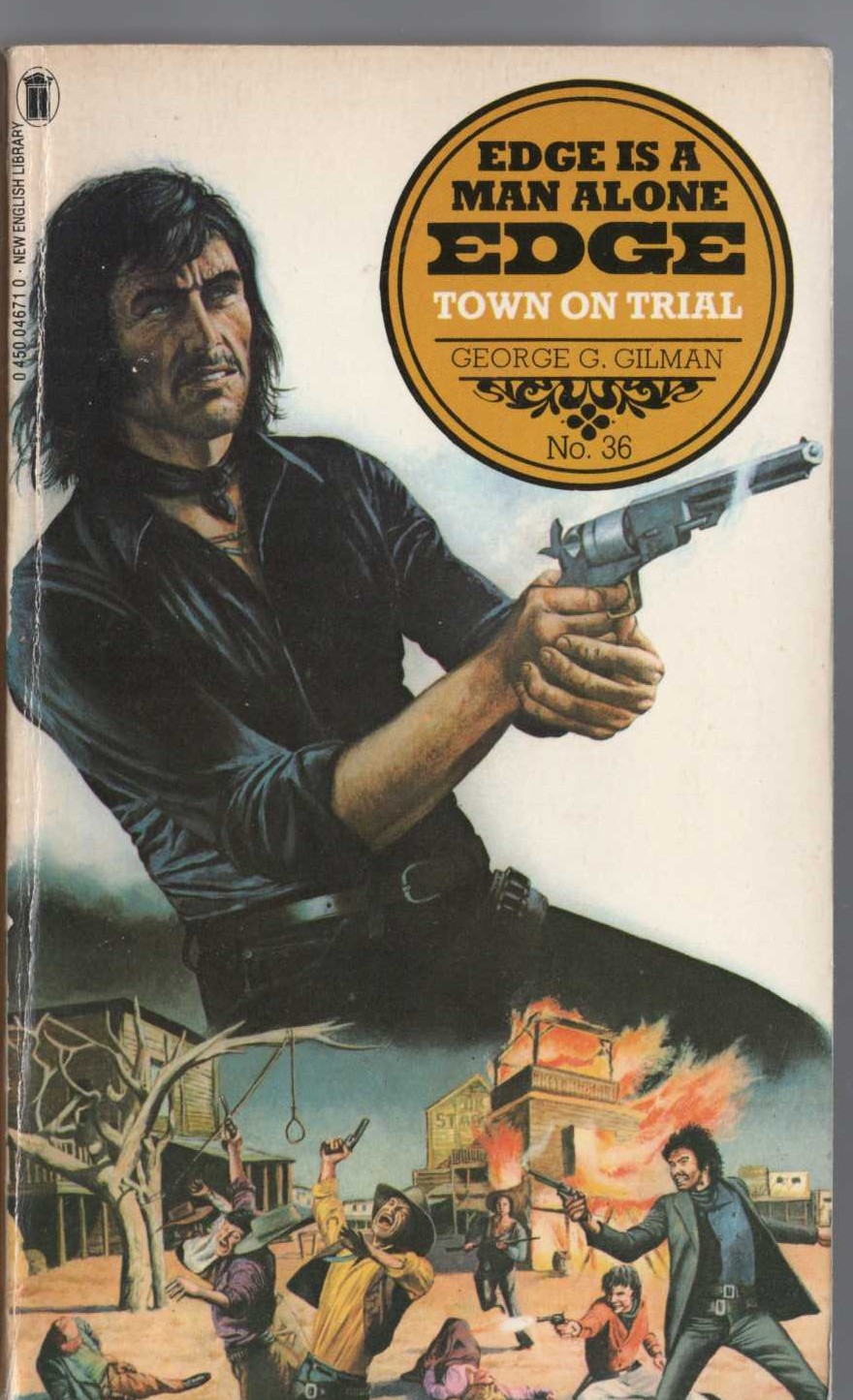 George G. Gilman  EDGE 36: TOWN ON TRIAL front book cover image