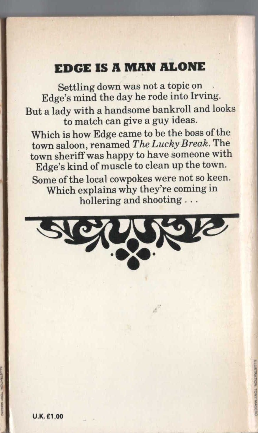 George G. Gilman  EDGE 36: TOWN ON TRIAL magnified rear book cover image