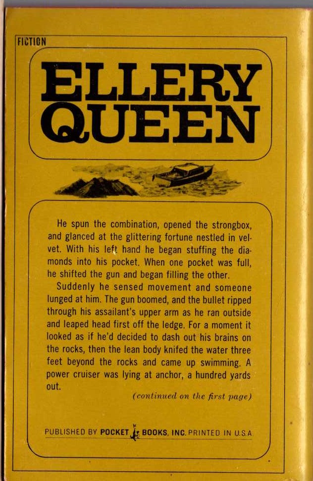 Ellery Queen  THE KILLER TOUCH magnified rear book cover image