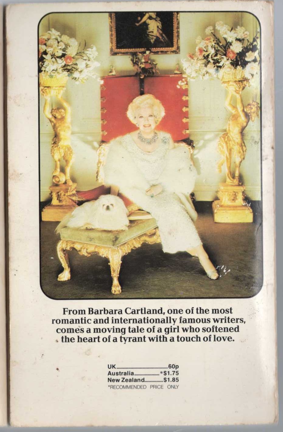 Barbara Cartland  A TOUCH OF LOVE magnified rear book cover image