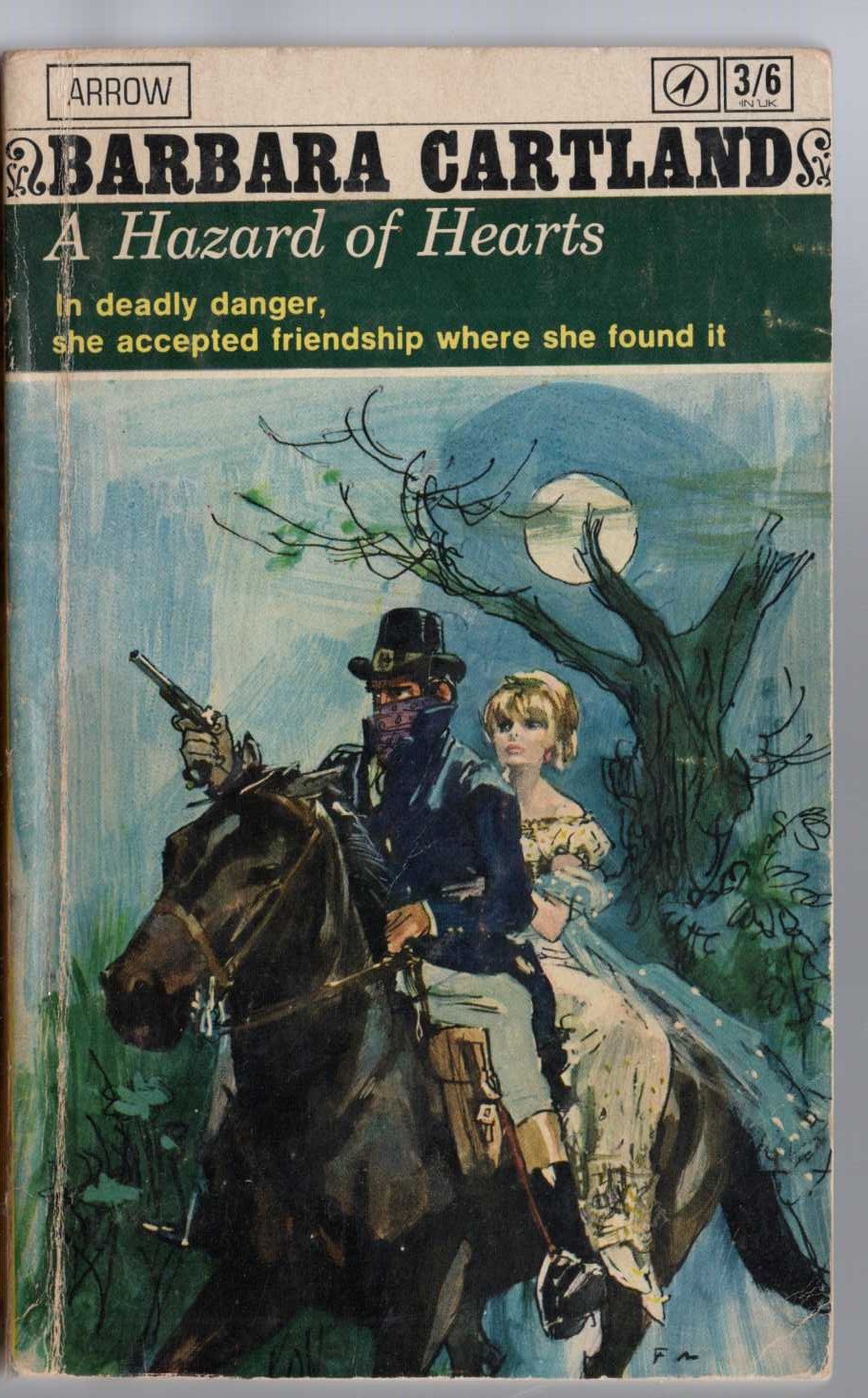 Barbara Cartland  A HAZARD OF HEARTS front book cover image