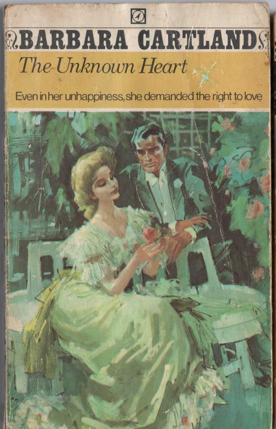 Barbara Cartland  THE UNKNOWN HEART front book cover image
