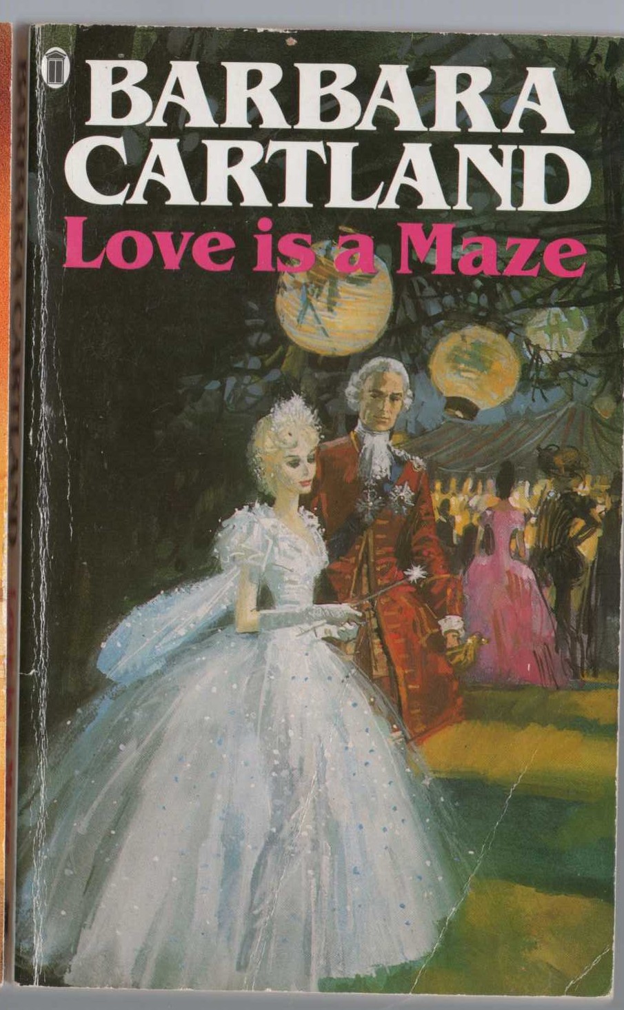 Barbara Cartland  LOVE IS A MAZE front book cover image