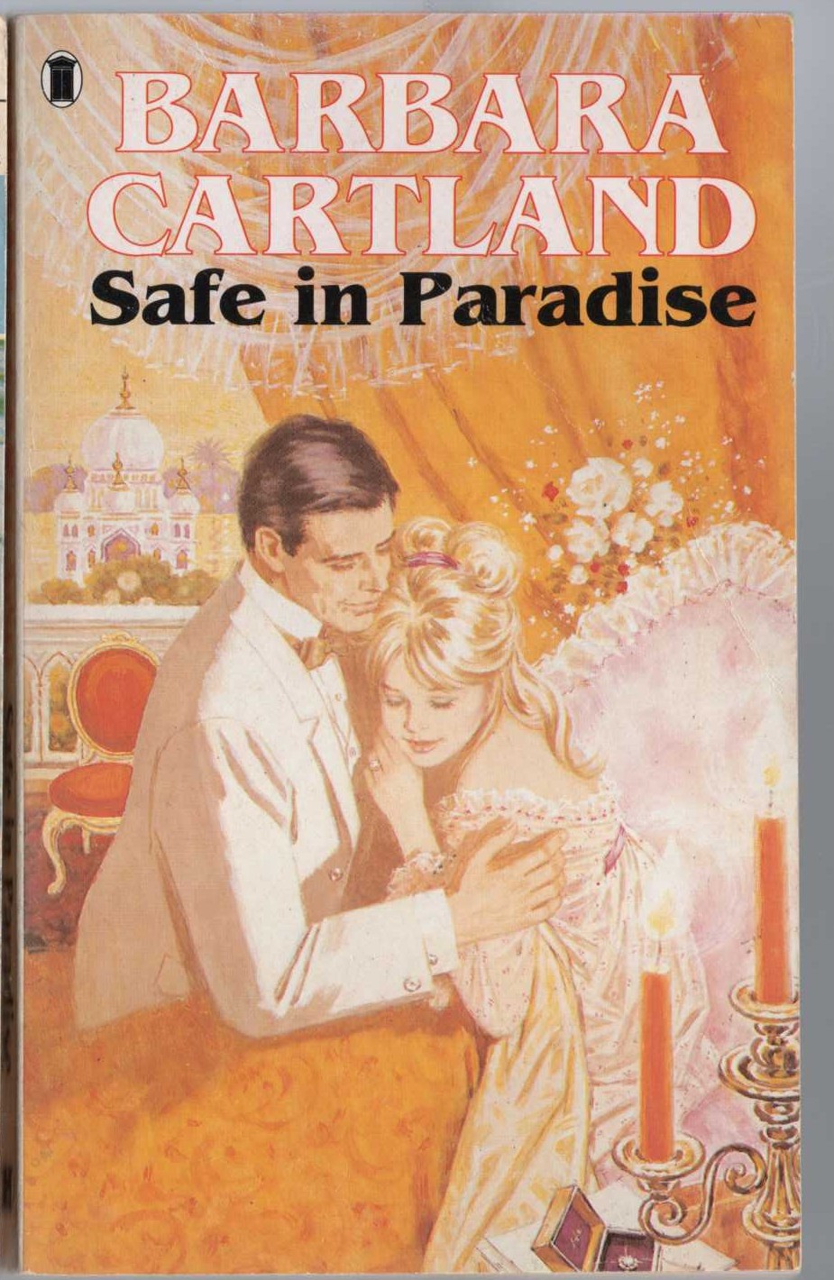Barbara Cartland  SAFE IN PARADISE front book cover image