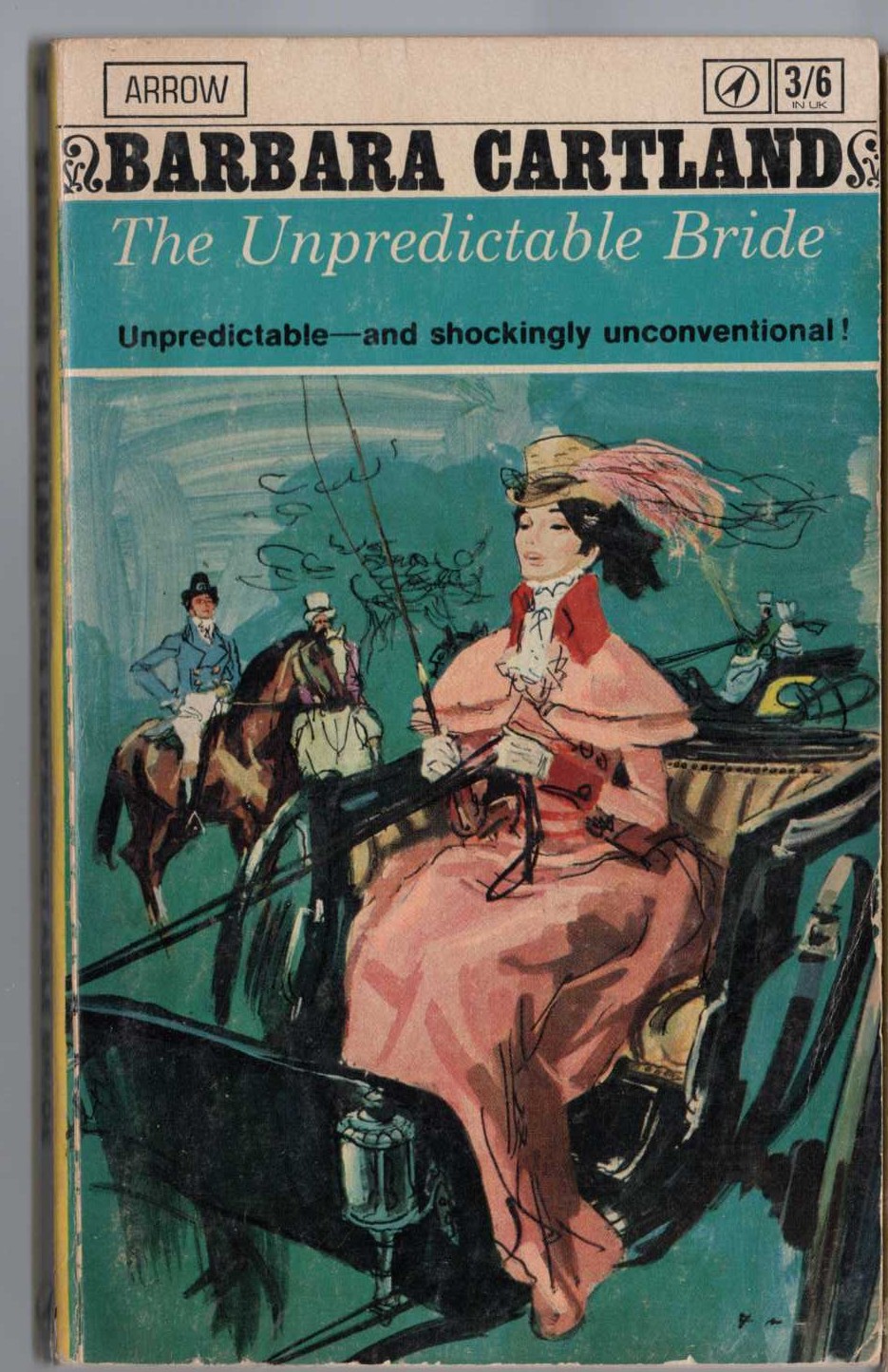 Barbara Cartland  THE UNPRIDICTABLE BRIDE front book cover image