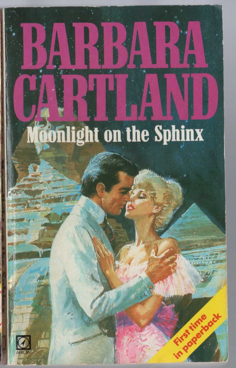 Barbara Cartland  MOONLIGHT ON THE SPHINX front book cover image