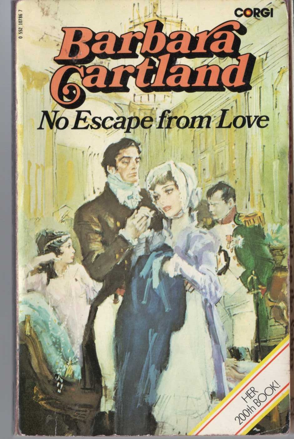 Barbara Cartland  NO ESCAPE FROM LOVE front book cover image