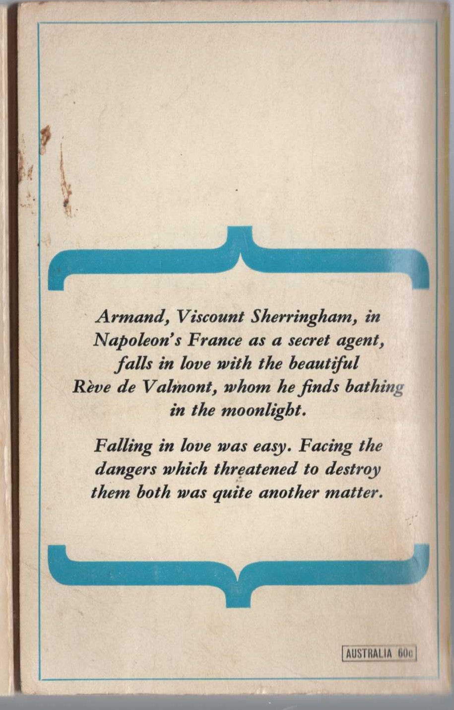 Barbara Cartland  LOVE IS AN EAGLE magnified rear book cover image